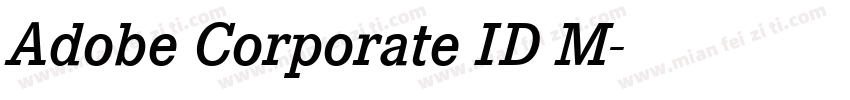 Adobe Corporate ID M字体转换